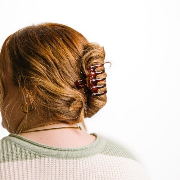 Large Wide Hair Claw Clips Extra Large for Thick Hair Dark Tortoise main image 4